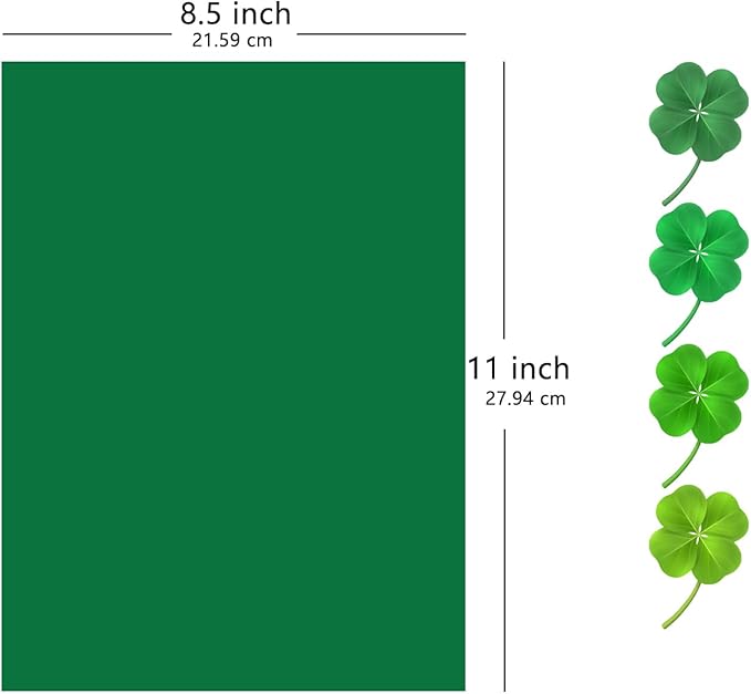 Greens Cardstock 8.5 x 11 Paper Cover Stock Stash Pack- Green Tones 4 Assorted Colored Scrapbook Paper 80lb - Double Sided Card Stock for Crafts, Embossing, Quilling, Cardmaking-32 Sheets