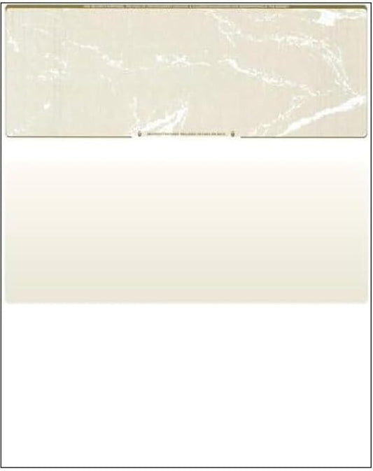 Compuchecks Check on Top Blank Check Paper - 2500 Pack, Quick-Books & Laser Printer Compatible - Security Business Checks with Voucher - 8.5" x 11" Gold Marble