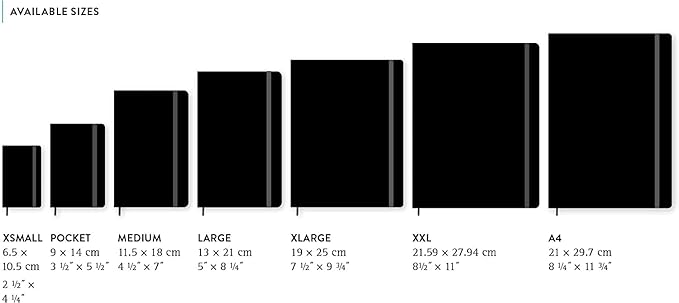 Moleskine Classic Expanded Notebook, Hard Cover, Large (5" x 8.25") Plain/Blank, Black, 400 Pages