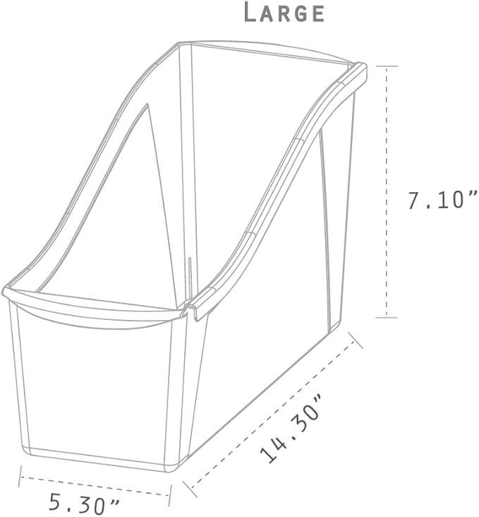 Storex Large Book Bin, Linking Storage Bin, Dry Erase Surface, 14.3 x 7 x 5.3 Inches, STEM Assortment, (70105A06C) (Pack of 30)