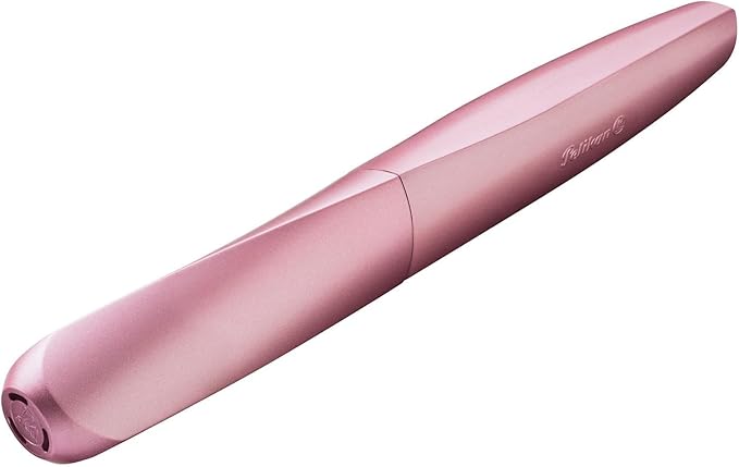 Pelikan Twist Fountain Pen with 1 Ink Cartridge, Medium Nib, Girly Rose, Boxed (806251)