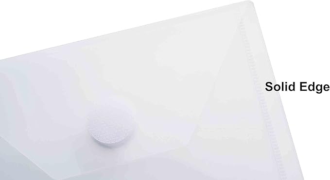 7''x5'' Vertical Clear Plastic Envelopes Hook Loop Closure Receipt Sticker Storage Holder 30 Pack