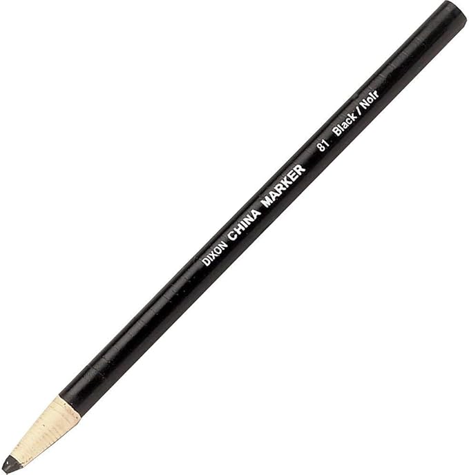 Dixon China Marker, Black, Dozen (00081)