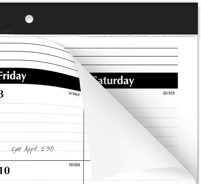 AT-A-GLANCE 2025 Desk Calendar, Desk Pad, 21-3/4" x 17", Large, Ruled Blocks, Monthly (SK250025)