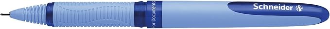 Schneider One Hybrid N Rollerball Pen, 0.5 mm Hybrid Needle Tip, Light Blue Barrel, Blue Ink, Box of 10 Pens (183503)