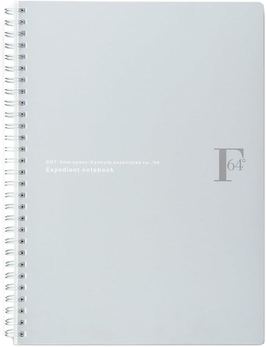 Kyoku PTD03SV FOBCOOP Ring Notebook, Dot Ruled, B5, Silver