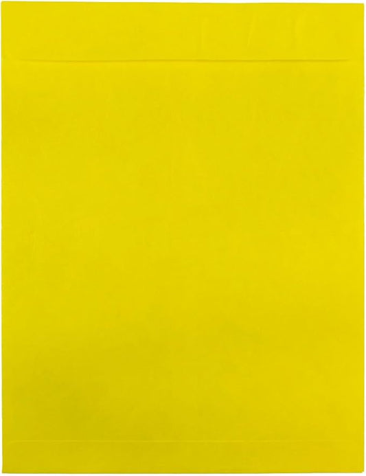 JAM PAPER Tyvek Tear-Proof Open End Catalog Envelopes - 10 x 13 - Yellow - 10/Pack
