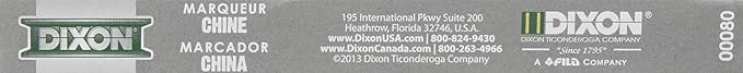 Dixon Industrial Phano Peel-Off China Marker Pencils, Blue (00080) (Pack of 6, 72 Count Total)
