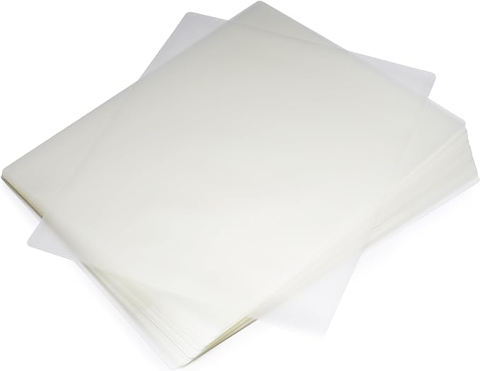 Amazon Basics Clear Thermal Laminating Plastic Paper Laminator Sheets, 9 x 11.5-Inch, 50-Pack, 3mil