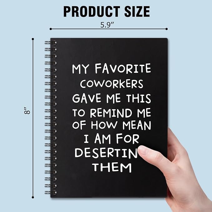 My Favorite Coworkers Gave Me This Hardcover 160 Pages Spiral Notebook, Funny Coworker Leaving Gifts, Sarcastic Farewell Gifts, Goodbye Gifts for Coworker, Coworker Birthday Gift, New Job Gifts