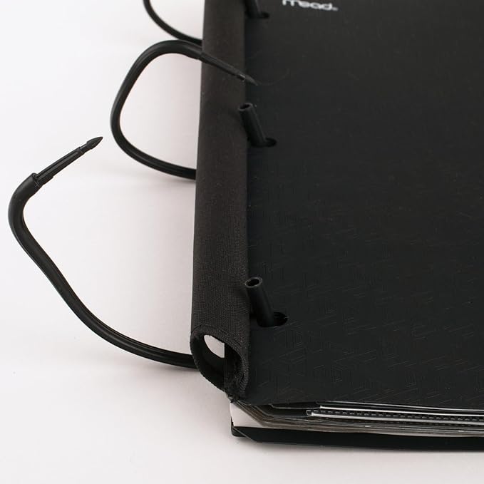 Five Star Flex Refillable Notebook + Study App, College Ruled Paper, 1 Inch TechLock Rings, Pockets, Tabs and Dividers, 200 Sheet Capacity, Black (29328AA2)