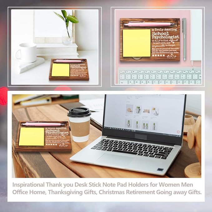 Thank You Appreciation Gifts for School Psychologist, Going Away Gift Retirement Gift for School Psychologist, A Truly Amazing Best School Psychologist Gifts Self-Stick Note Pad Holders-DW48