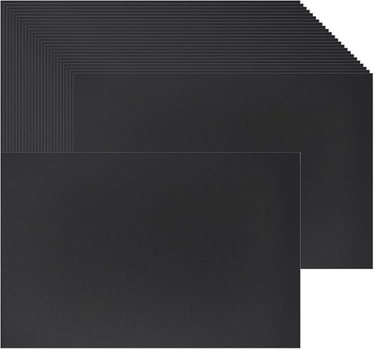 Baisunt 25 Pack 5x7 Black Cardstock Paper Blank Thick Heavyweight 92lb Card Stock for Making Greeting Cards, Invitations Cards, Photos, Postcards