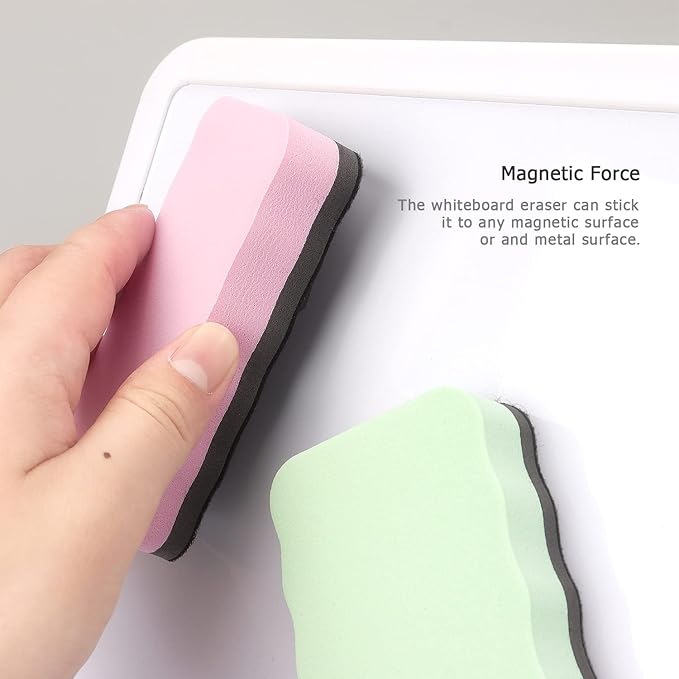 Tamaki Magnetic Whiteboard Eraser, Dry Eraser Board Erasers, Dry Erasers for White Board, Whiteboard Erasers for Kids Classroom, 6 Colors (6 Pack, Pastel Wavy)