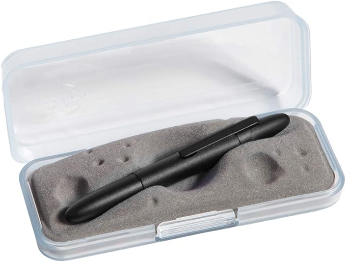Fisher Space Pen Bullet Pen, Ballpoint, Black Ink, Matte Black, Pocket Clip, Gift Box
