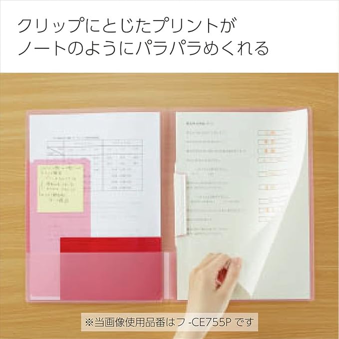 Kokuyo Campus Easy to Review Print File, Clip Folder, File Folder, A4, Blue, Japan Import (FU-CE755B)