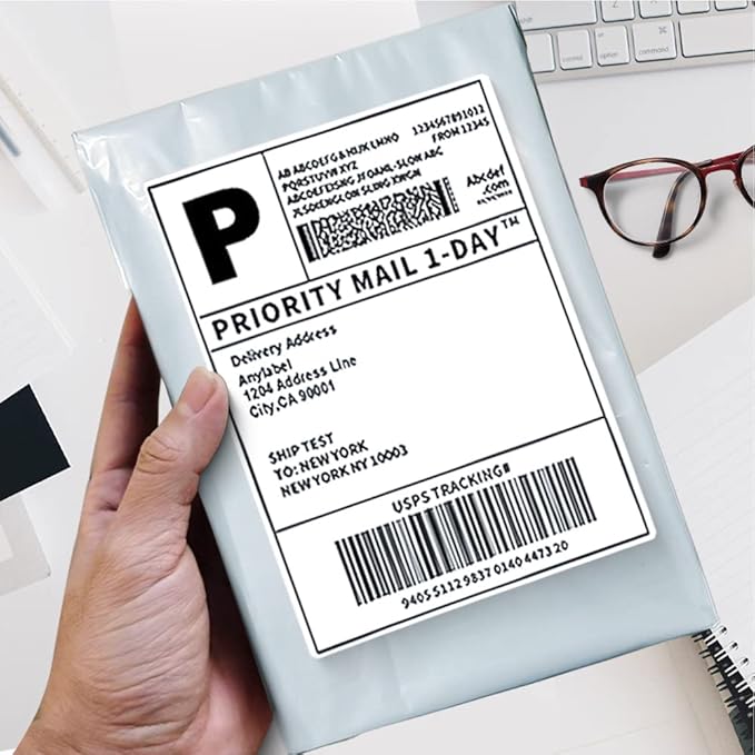 POLYSELLS 1000 pcs 7.5x10.5 Inches White x Silver Poly Mailers Shipping Envelopes, Strong Adhesive Sealing, Waterproof, and Tear-resistant Postal Mailing Bags for Clothing, Books, and Accessories