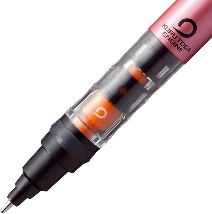 Uni Mechanical Pencil Kurutoga Pipe Slide Model 0.5mm, Pink Body (M54521P.13) (Pack of 2)