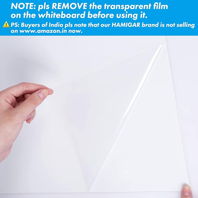 HAMIGAR Whiteboard Sticker for Wall 17.7" x 78.7" Whiteboard Wallpaper Peel and Stick, White Board Stick on Wall, Dry Erase Contact Paper Adhesive Poster Board Whiteboard with 1 Marker