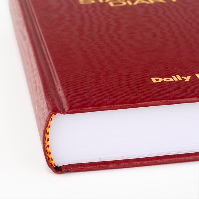 AT-A-GLANCE 2025 Diary, Standard Diary, Daily, 5-3/4" x 8-1/4", Small, 12-Month, Hardcover, Red (SD3891325)