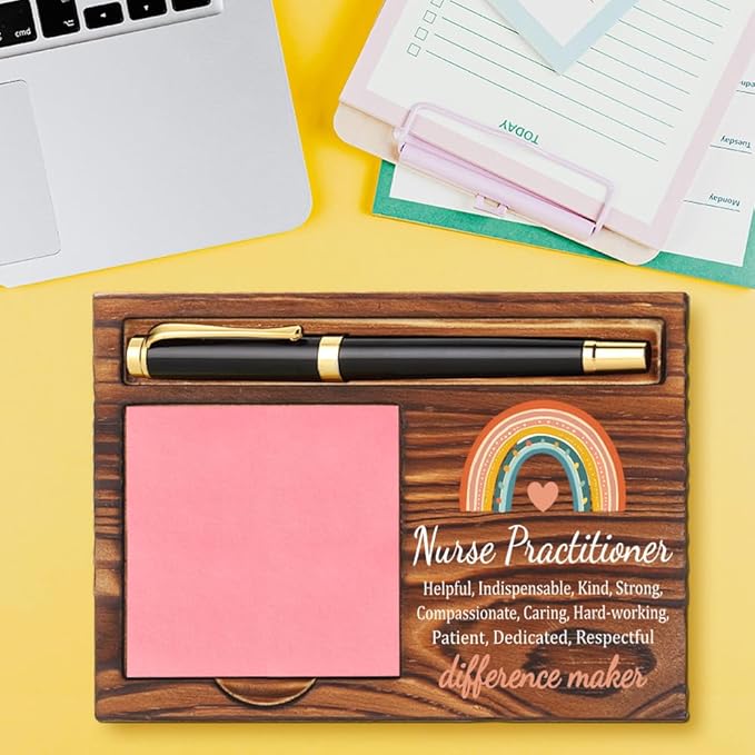 Nurse Practitioner Sticky Note Holder, Thank You Nurse Practitioner Gifts, Nurse Practitioner Appreciation Gifts, Nurse Practitioner Office Decor Self-Stick Note Pad Holders YB370