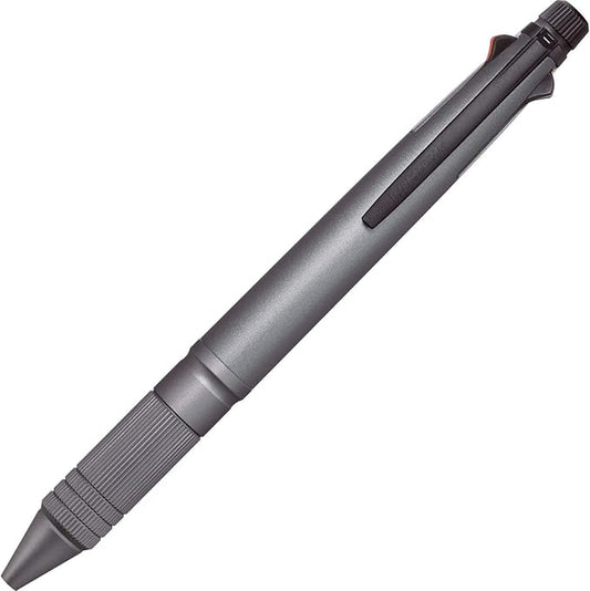 uni Jetstream 4&1 Metal Edition, 0.5mm Ballpoint Pen (Black, Red, Blue, Green) and 0.5mm Mechanical Pencil, Gun Metallic (MSXE52000A05.43)