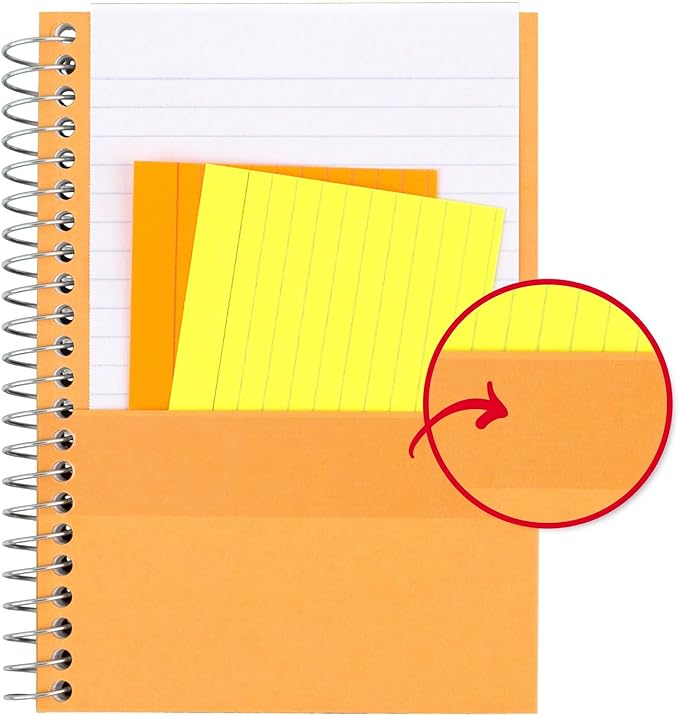 Five Star Spiral Notebook, 1 Subject, College Ruled Paper, Personal Size - 7" x 4-3/8", 80 Sheets, Gray (450048AA3-ECM) (Packaging May Vary)
