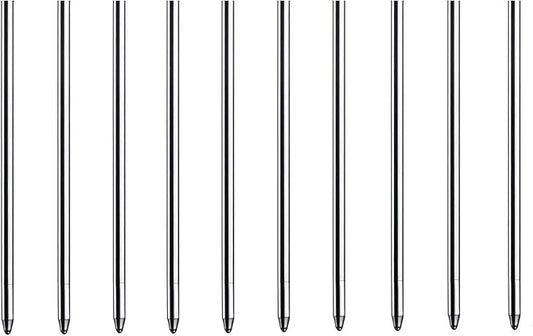 Mini D1 Ballpoint Ink Pen Refills for Twist Pens, Compatible with Swarovski Pen Refills (Red Ink,Pack of 10)