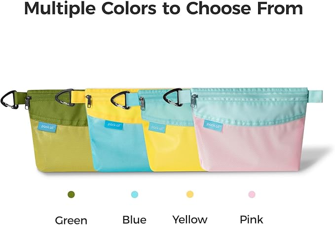 pack all Water-resistant Material Zipper Pouch, Mesh Zipper Bag for Storage, Travel, Office (Medium, Yellow)