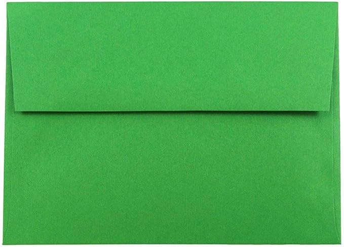 JAM PAPER A7 Colored Invitation Envelopes - 5 1/4 x 7 1/4 - Green Recycled - Bulk 500/Box