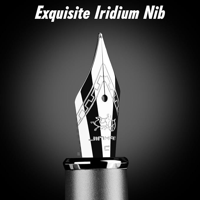 JINHAO Fountain Pen Fine Nib, Includes Ink Cartridges & Converter, Perfect Weight, Optimal Flow, No Skips
