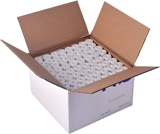 2 1/4 x 24 feet x 128 rolls CORELESS BPA Free Thermal Paper Rolls for Poynt and Pidion Thermal Receipt Printers. 22mm diameter
