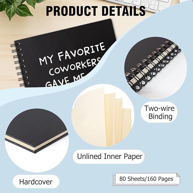 My Favorite Coworkers Gave Me This Hardcover 160 Pages Spiral Notebook, Funny Coworker Leaving Gifts, Sarcastic Farewell Gifts, Goodbye Gifts for Coworker, Coworker Birthday Gift, New Job Gifts