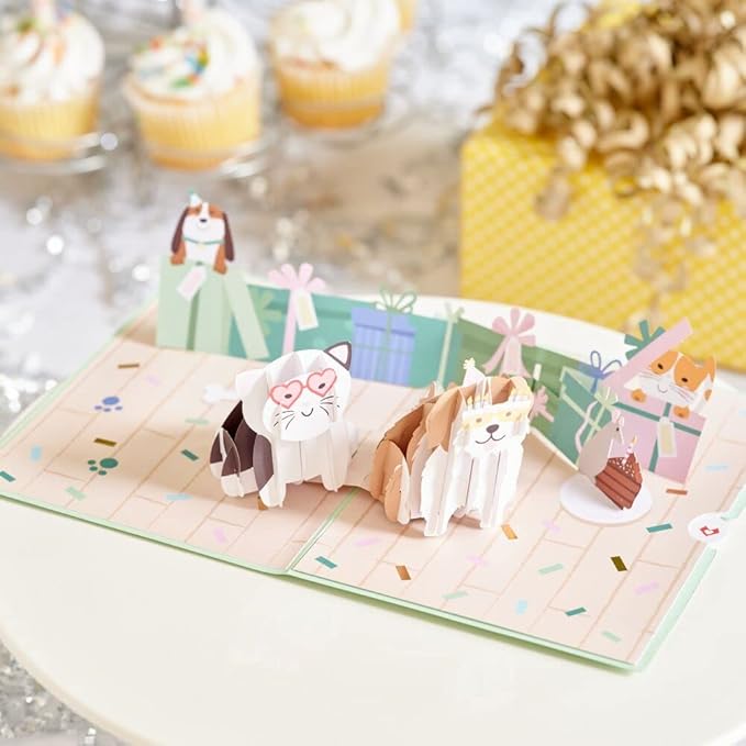 Lovepop Birthday Pop-Up Card for Her, Him, Men, Women - 3D Animal Greeting Cards - Birthday - 5" x 7" - Blank Notecard & Envelope Included