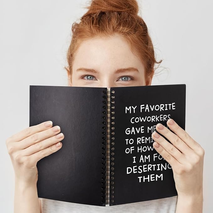 My Favorite Coworkers Gave Me This Hardcover 160 Pages Spiral Notebook, Funny Coworker Leaving Gifts, Sarcastic Farewell Gifts, Goodbye Gifts for Coworker, Coworker Birthday Gift, New Job Gifts