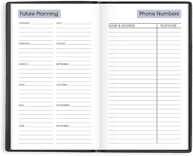 AT-A-GLANCE 2025 Planner, Weekly, 3-1/2" x 6", Pocket Size, Open Scheduling, DayMinder, Black (SK480025)