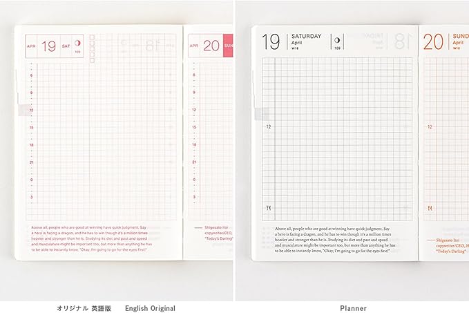 Hobonichi Techo 2025 Original Book [English/A6/January Start/Monday Start/Planner]