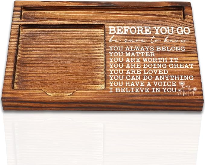 Inspirational Positive Affirmation Gift for Him Her, Before You Go Affirmation Decor, Positive Gift, Mental Health for Home School Counseling Office Treatment Self-Stick Note Pad Holders-DW42