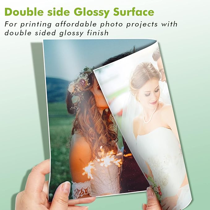 Koala Double Side Thin Glossy Photo Paper 11x17 Inches 120gsm 100 Sheets Compatible with Inkjet Printer and Dye Ink 32LB