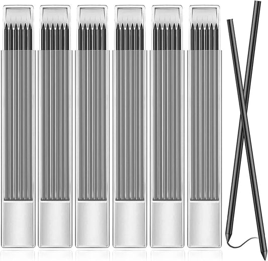 36 Pcs 2.8mm Pencil Lead Refills for Carpenter Pencil Mark Pencils Solid Deep Hole Mechanical Construction Pencil Replacements Study Pencil Leads for Architect Woodworking Marking Scribe Tools-Black