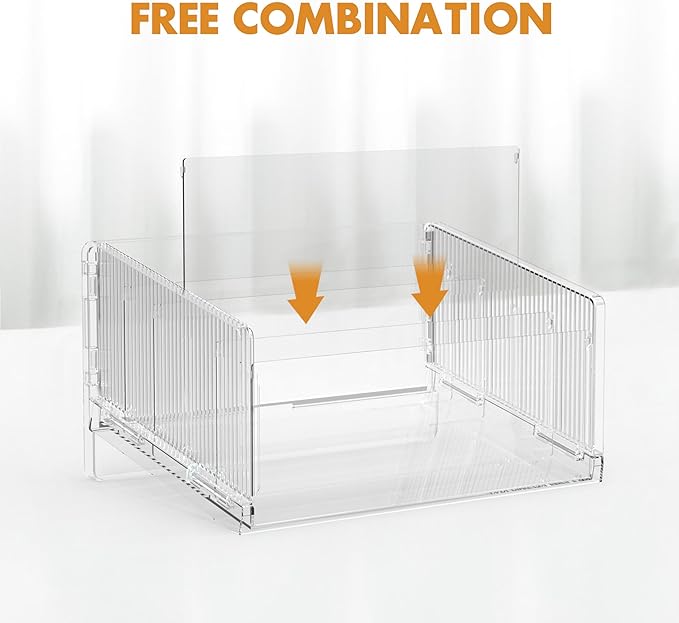 File Sorter Organizer, 5 Sections Acrylic Letter Tray for Desk, Mail Organizer Letter Holder for Envelopes, Mail, Electronics(1 PCS)