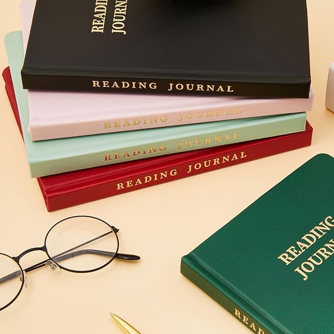 Reading Journal Book Lovers Gifts Hardcover Leather Readers Log Track Reading with 121 Book Reviews