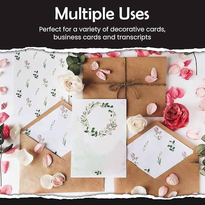 Sanzix 120 Pack Printable Blank Business Cards 2" x 3.5" White Heavyweight Cardstock 80 Lbs 220 GSM