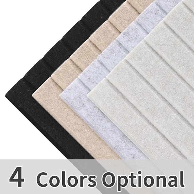 Smarpau Large Cork Bulletin Slat Wall Felt Board Alternative 48"x36" 12 Pack Black Cork Board for Walls with Slat Wall Paneling Felt Bulletin Boards Pin Board for Office