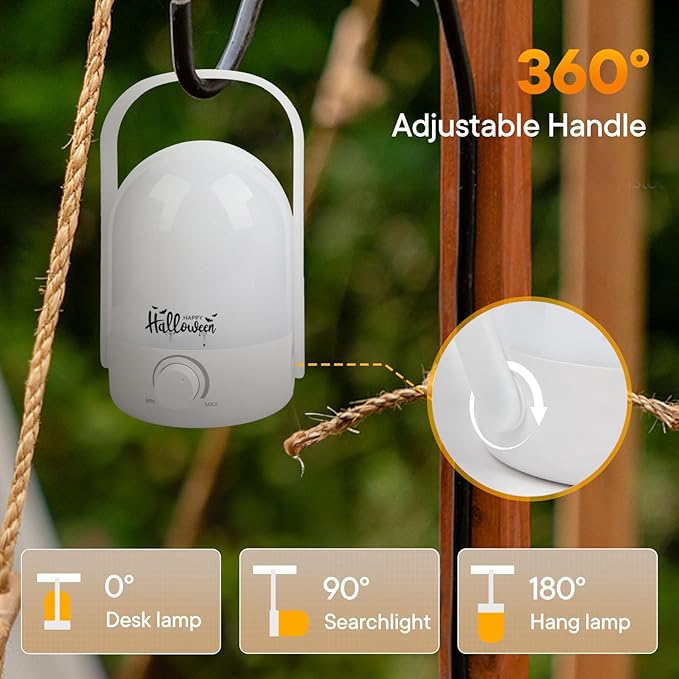 Rechargeable Lamp 1200mAh Small Bedside Rechargeable Lanterns Dimmable Led Cordless Tent Light Holiday Gifts Work,White A