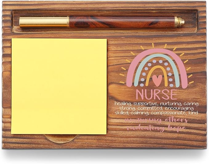 Nurse Gifts Sticky Note Holder, Nurse Appreciation Nurse Graduation Nurses Week Gift, Thank You Gifts for RN PN Healthcare Workers Clinic Hospital Self-Stick Note Pad Holders TZP56
