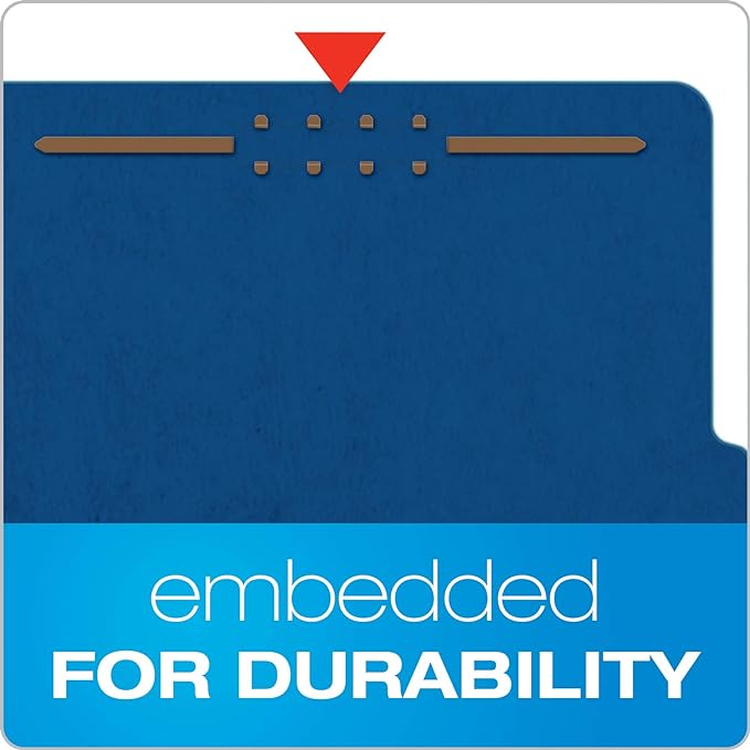 Pendaflex Recycled Classification File Folders, Letter Size, Dark Blue, 10/Box