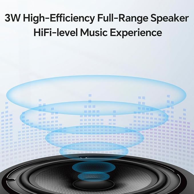 Bluetooth Speakerphone with 360° & 5 Meters (16 Feet) Voice Pickup for Work & Leisure, Pro AI Noise Reduction, High-Efficiency Full-Range Speaker, 12 Hours Battery Life