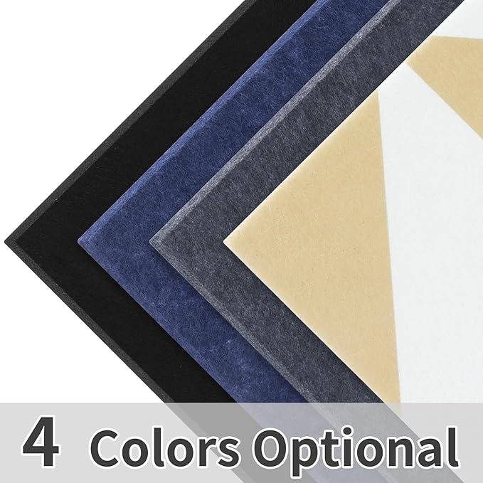 Smarpau Felt Bulletin Board 12 Pack Cork Boards for Walls 48"x36" Dark Gray Bulletin Board Cork Felt Board for Office Pin Tack Board for Home School