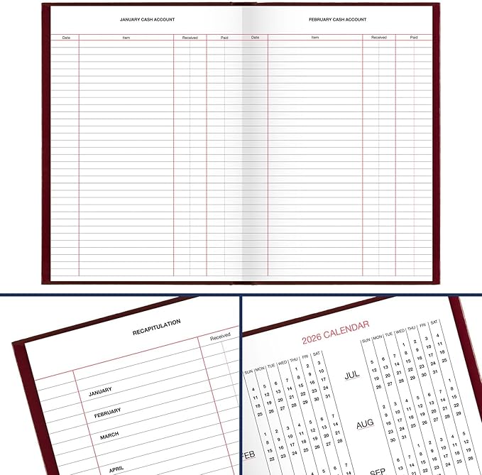 AT-A-GLANCE 2025 Diary, Standard Diary, Daily, 5-3/4" x 8-1/4", Small, 12-Month, Hardcover, Red (SD3891325)